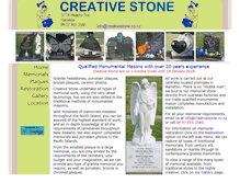 Tablet Screenshot of creativestone.co.nz